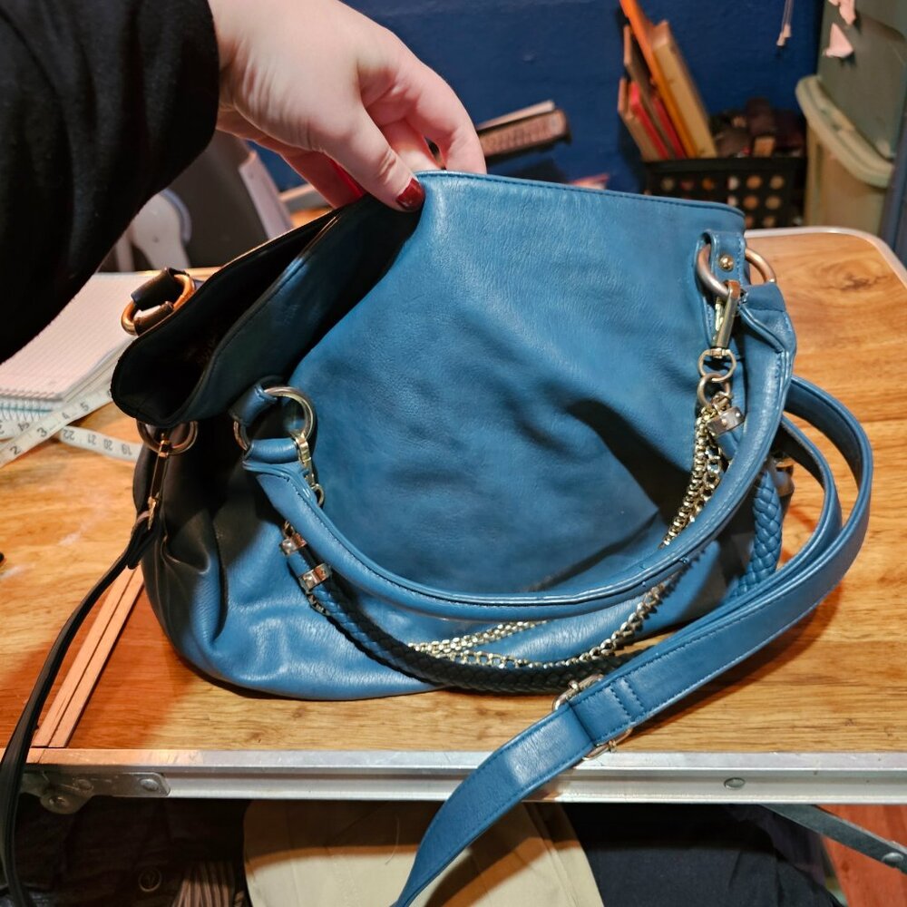 ❤️ GUCWomen's Teal Imoshion Faux Leather Crossbody Purse